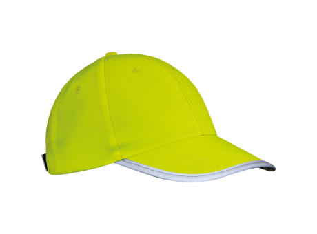 Product image 6 Panel Baseballcap für Erwachsene aus Polyester mit reflektierender Borte bedrucken