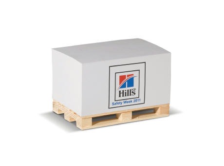 Zettelblock auf Holzpalette 12x8x6cm bedrucken