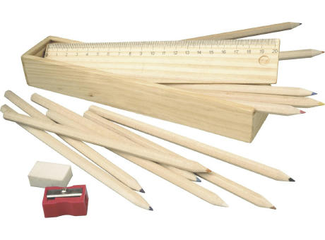 Product image Buntstifte 12er Setin Holzbox Carmelita Werbeartikel