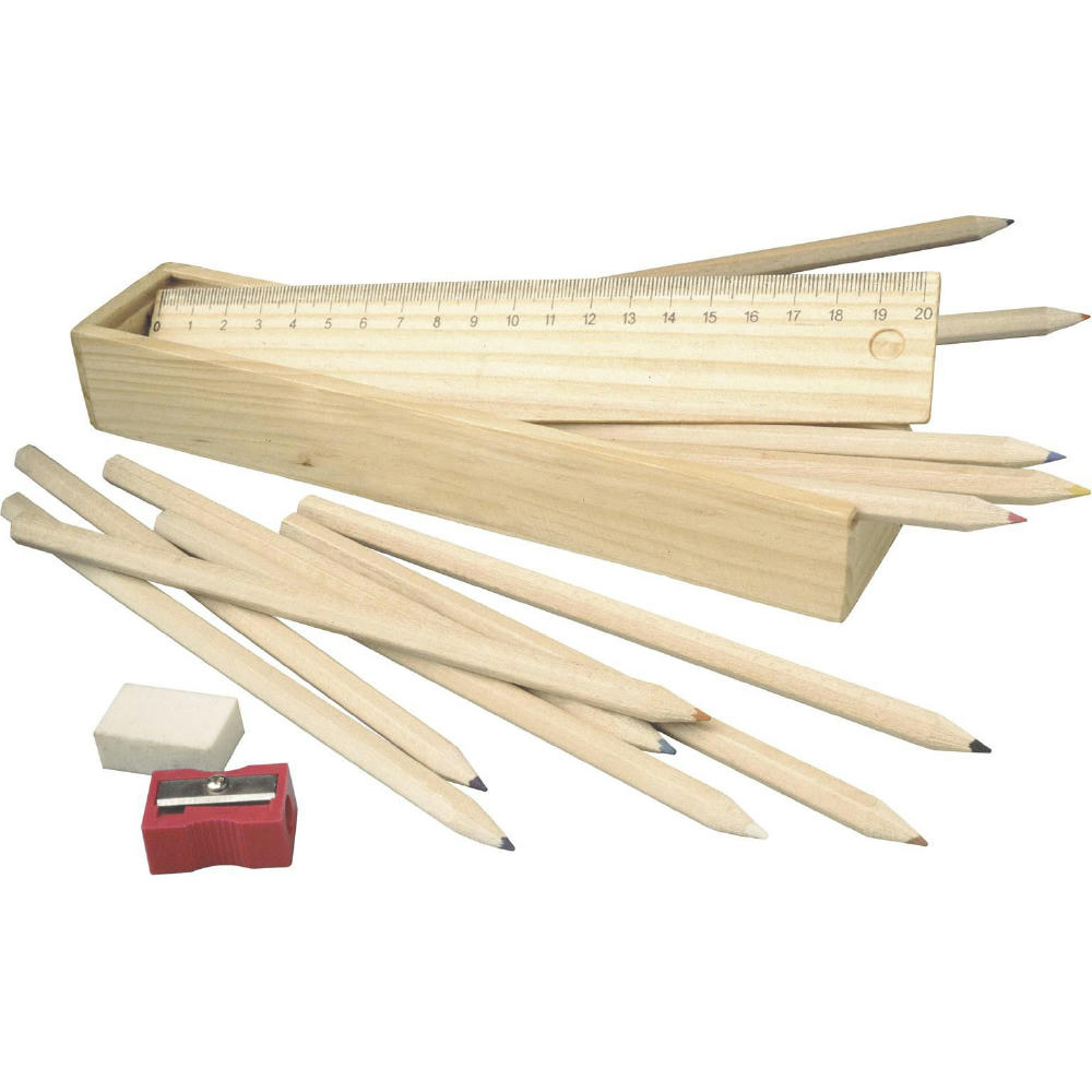 Product image Buntstifte 12er Setin Holzbox Carmelita Werbeartikel