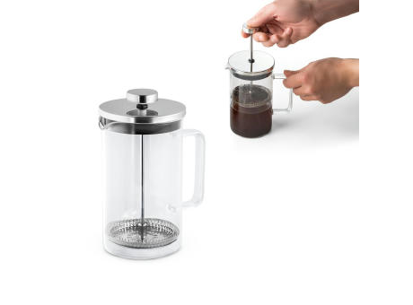 JENSON. Kaffeemaker aus Borosilikatglas und Edelstahl, 600 ml Werbeartikel