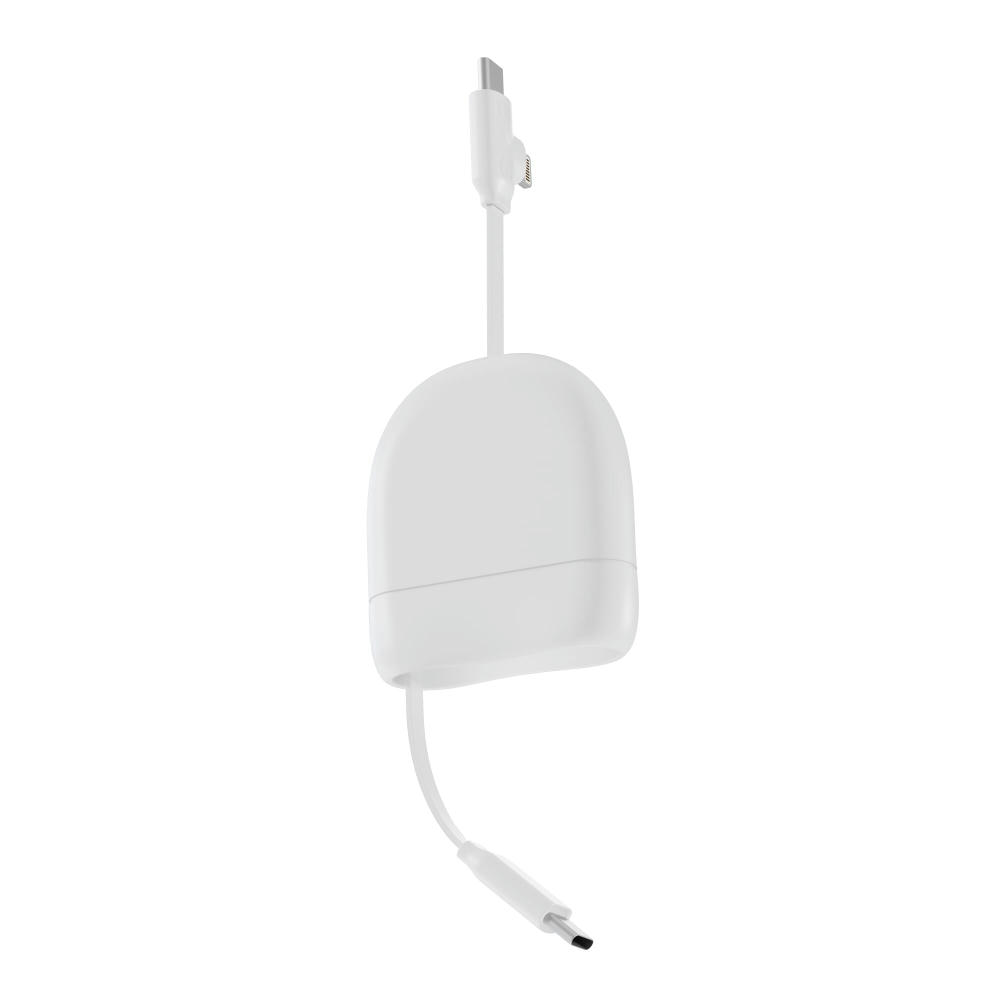 Product image Xoopar ICE-R Einziehbares USB-C- und Lightning-Kabel 60 W 1 Meter Werbeartikel