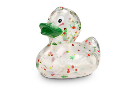 Werbeente Luis Lametta mit grünem Schnabel, ca. 8 cm Werbeartikel