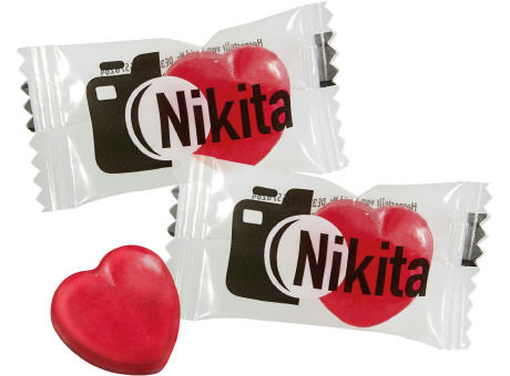 Product image Herz-Bonbons im Flowpack Werbeartikel