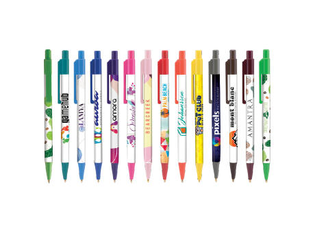 BATAM Kugelschreiber mit farbigen Akzenten und 4c-Druck all-over bedrucken