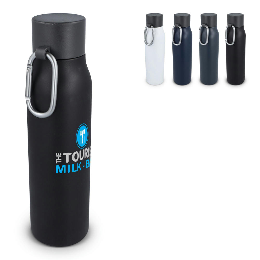 Product image Karabiner mattierte Isolierflasche 600 ml Werbeartikel