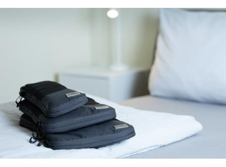 TROIKA Reise-Kompressionstaschen Set BLUE CYCLE PACKING CUBES bedrucken