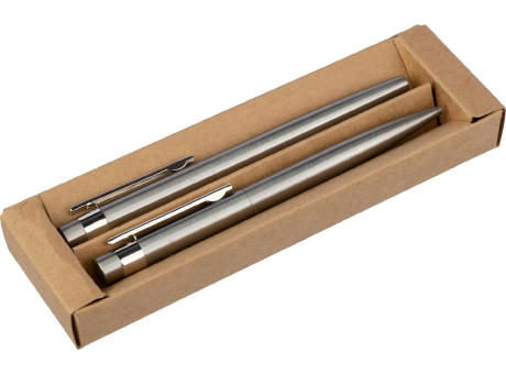 Schreibset aus recyceltem Edelstahl Fritz Werbeartikel