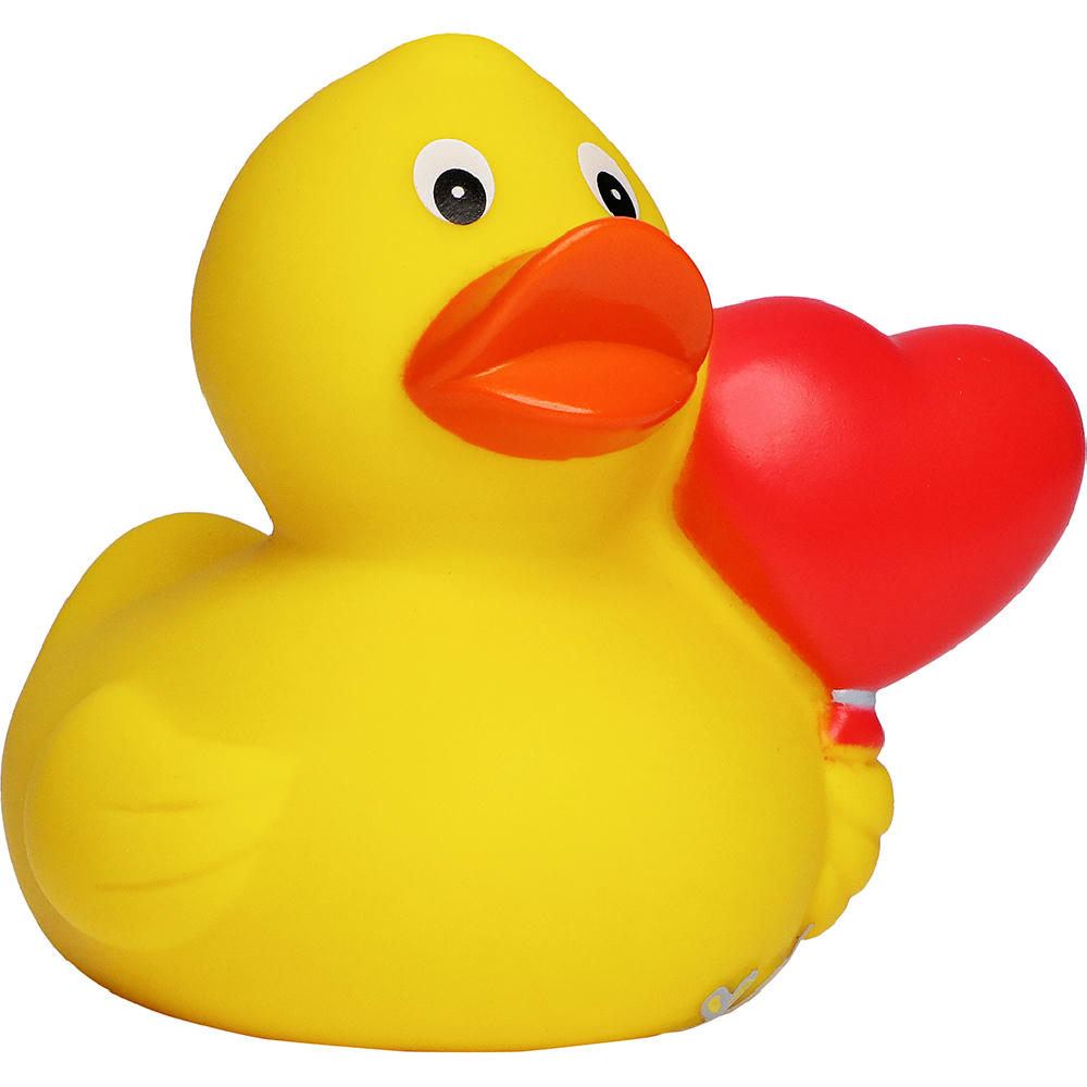 Product image Quietsche-Ente Herzballon Werbeartikel