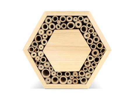 Bienenhaus aus FSC-Holz, sechseckig Werbeartikel
