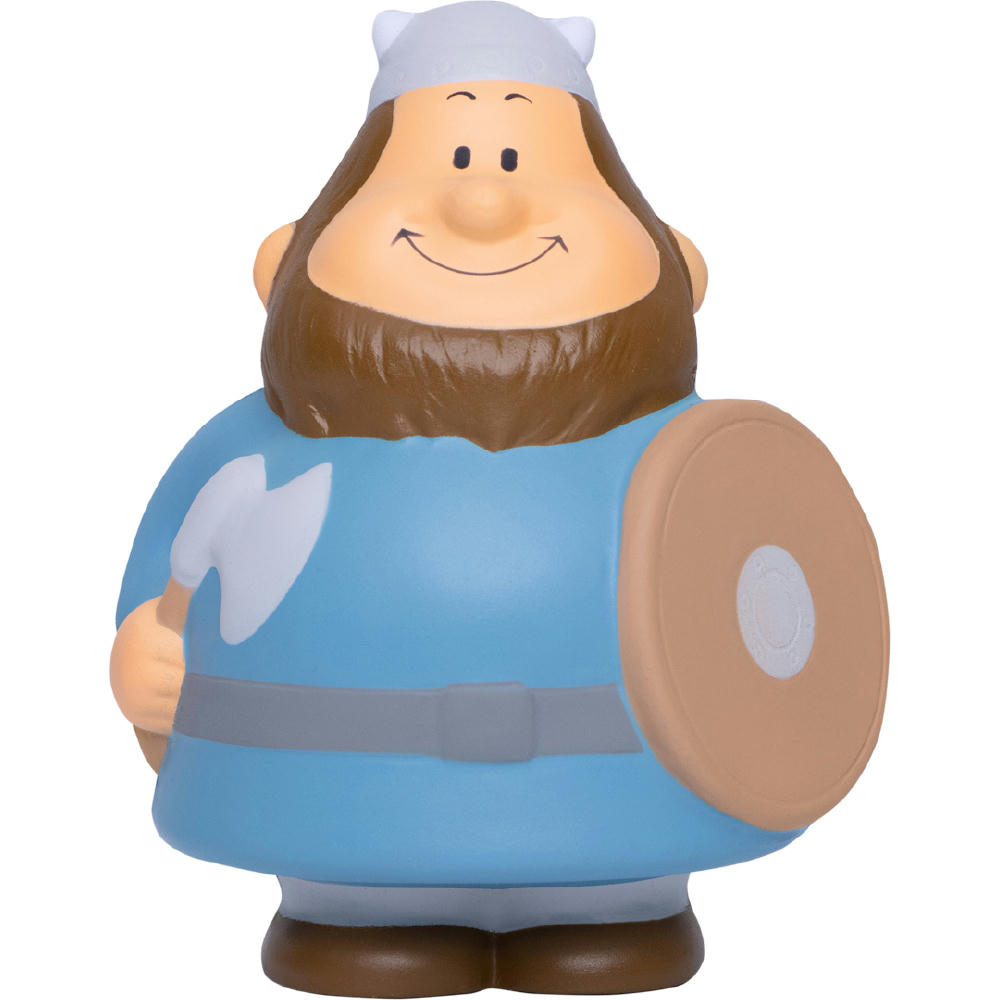 Product image Wikinger Bert mit Helm, Bart, Axt und Rundschild – Anti-Stress-Figur mit Logo als Präsent für Fans