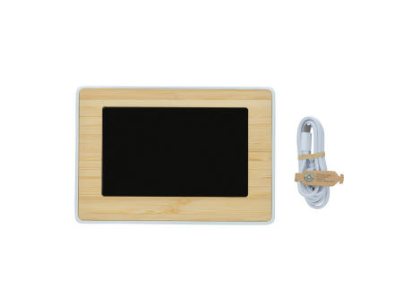 Utah LED-Uhr aus RCS rKunststoff & Bambus Werbeartikel