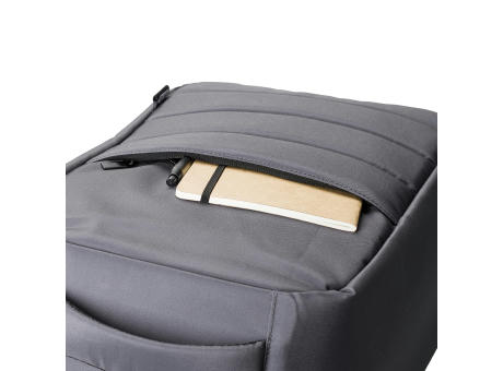 rPET-Polyester (300D) Anti-Diebstahl-Laptop-Rucksack Calliope bedrucken