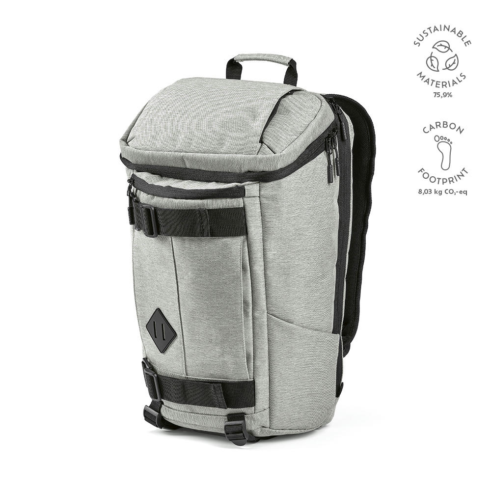 Product image Paso 20L Rucksack aus rPET. Untere Schlaufen. Laptops bis 17" Werbeartikel
