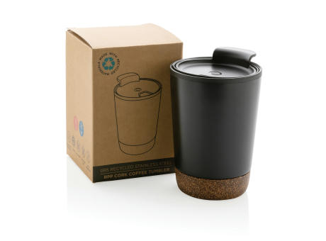 Product image GRS rPP Edelstahl-Kaffeebecher mit Kork bedrucken