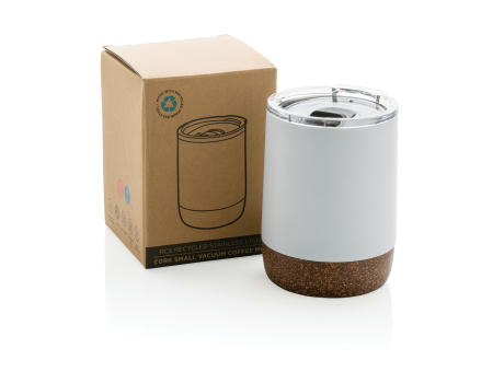 Kleine Vakuum-Kaffeetasse aus RCS rSteel & Kork bedrucken