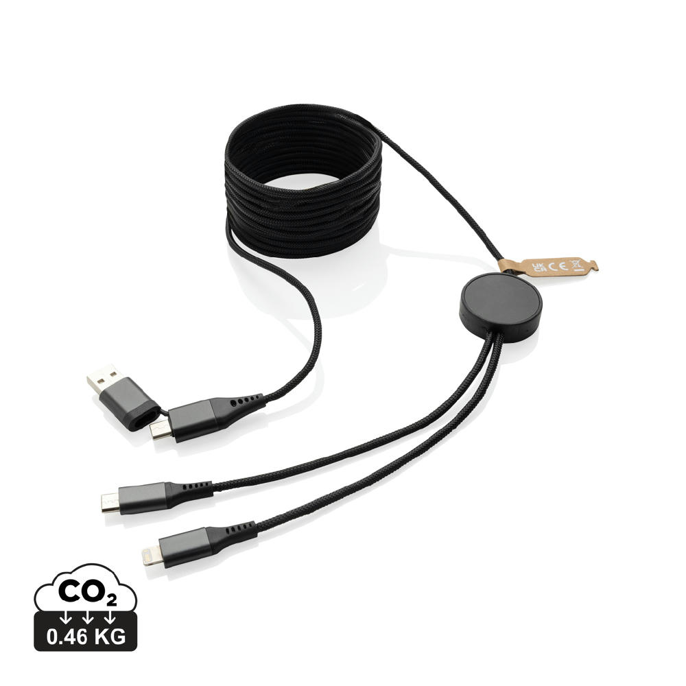 Product image Terra 3 Meter 4-in-1-Kabel aus RCS recyceltem PET Werbeartikel