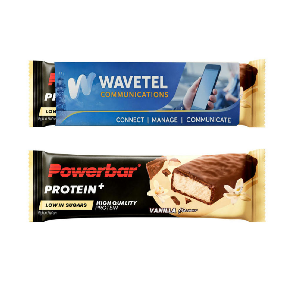 Product image Powerbar im Werbeschuber - Protein+ Low in sugar (Veggie) Werbeartikel