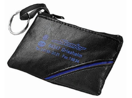 Product image CreativDesign® Schlüsseltasche "CD" schwarz/blau Werbeartikel