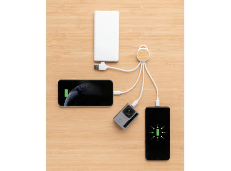 rundes Ontario 6-in-1 Kabel aus RCS recyceltem Kunststoff Werbeartikel