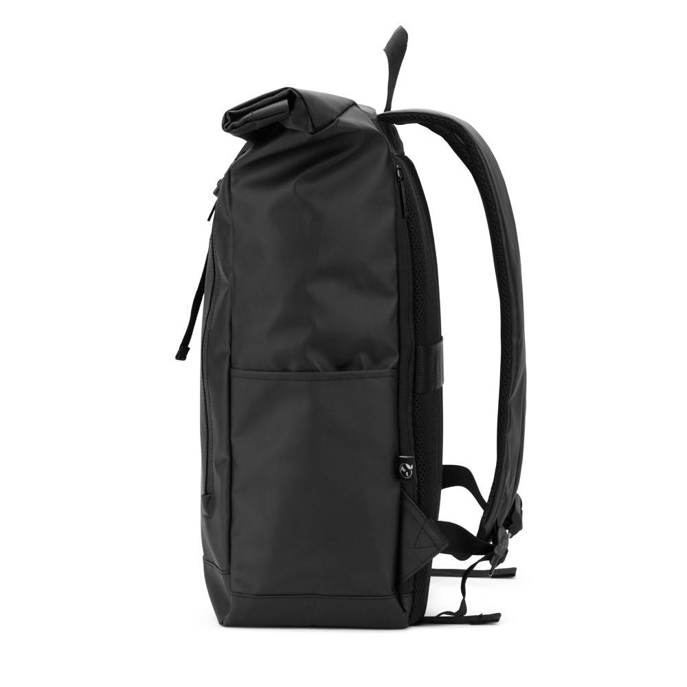 OSASCO BPACK. Rolltop-Rucksack mit Reissverschlusssystem, bei dem das Oberteil aufgerollt werden kann, um es an das Volumen des Rucksacks anzupassen. Hergestellt aus recyceltem 600D-Polyester Werbeartikel