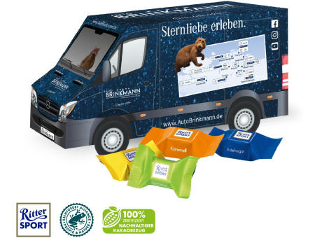 Product image 3D Präsent "Transporter" mit Ritter SPORT Schokowürfel Werbeartikel