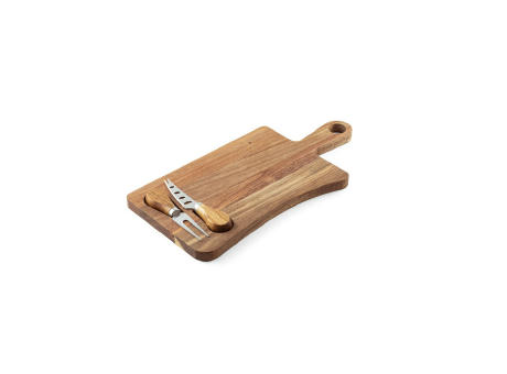 Product image CASSIA. Käsebrett aus Akazienholz mit Griff, aus FSC™-zertifiziertem Material und anderen kontrollierten Materialien hergestellt Werbeartikel