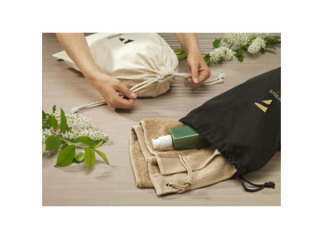 Gift Pouch Naturel GRS Recycled Cotton (150 g/m²) L bedrucken