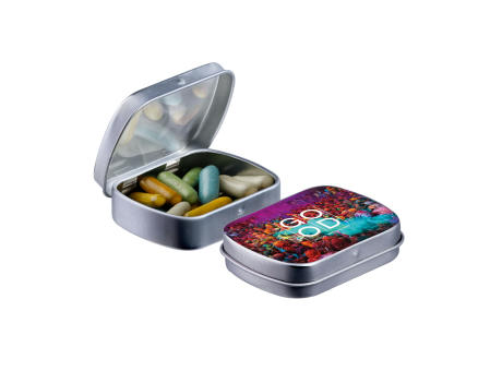 Mini Klappdeckeldose mit Süßigkeiten Werbeartikel