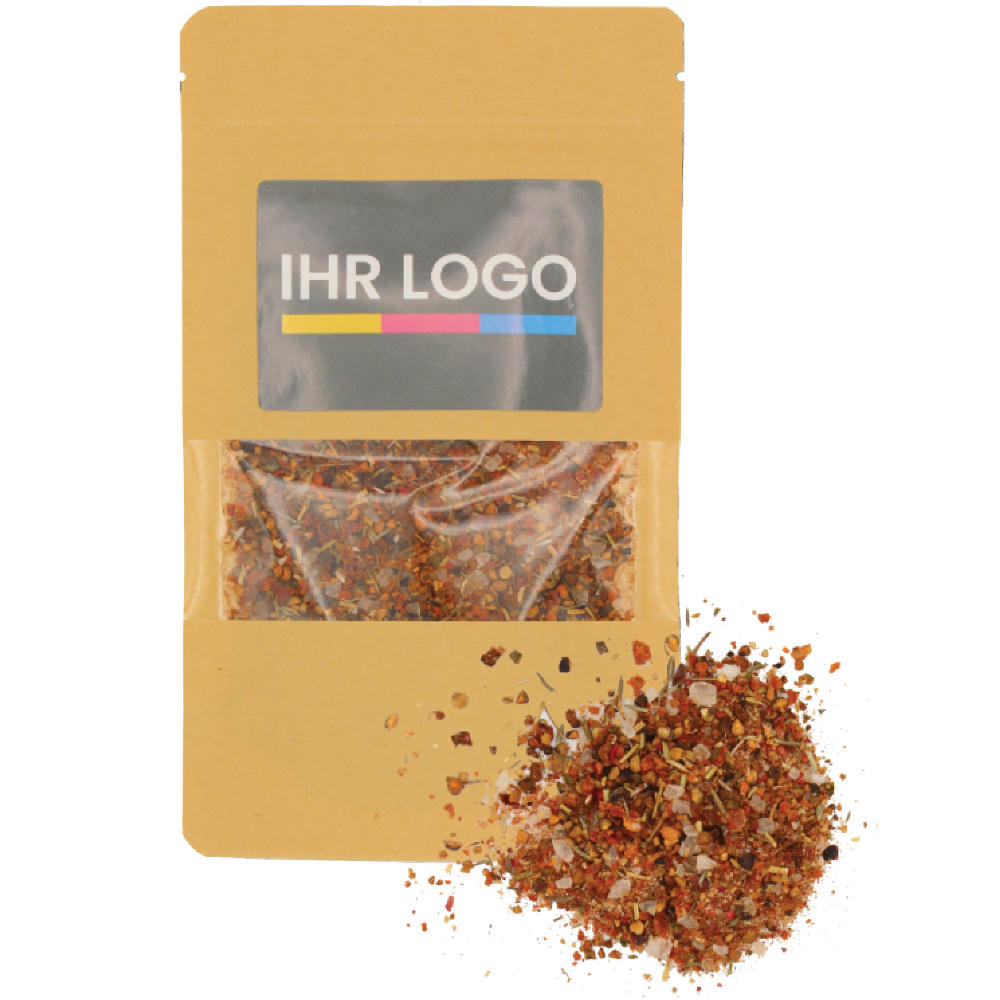 Product image Steak Gewürz verpackt im Doypack Beutel groß Natur Werbeartikel