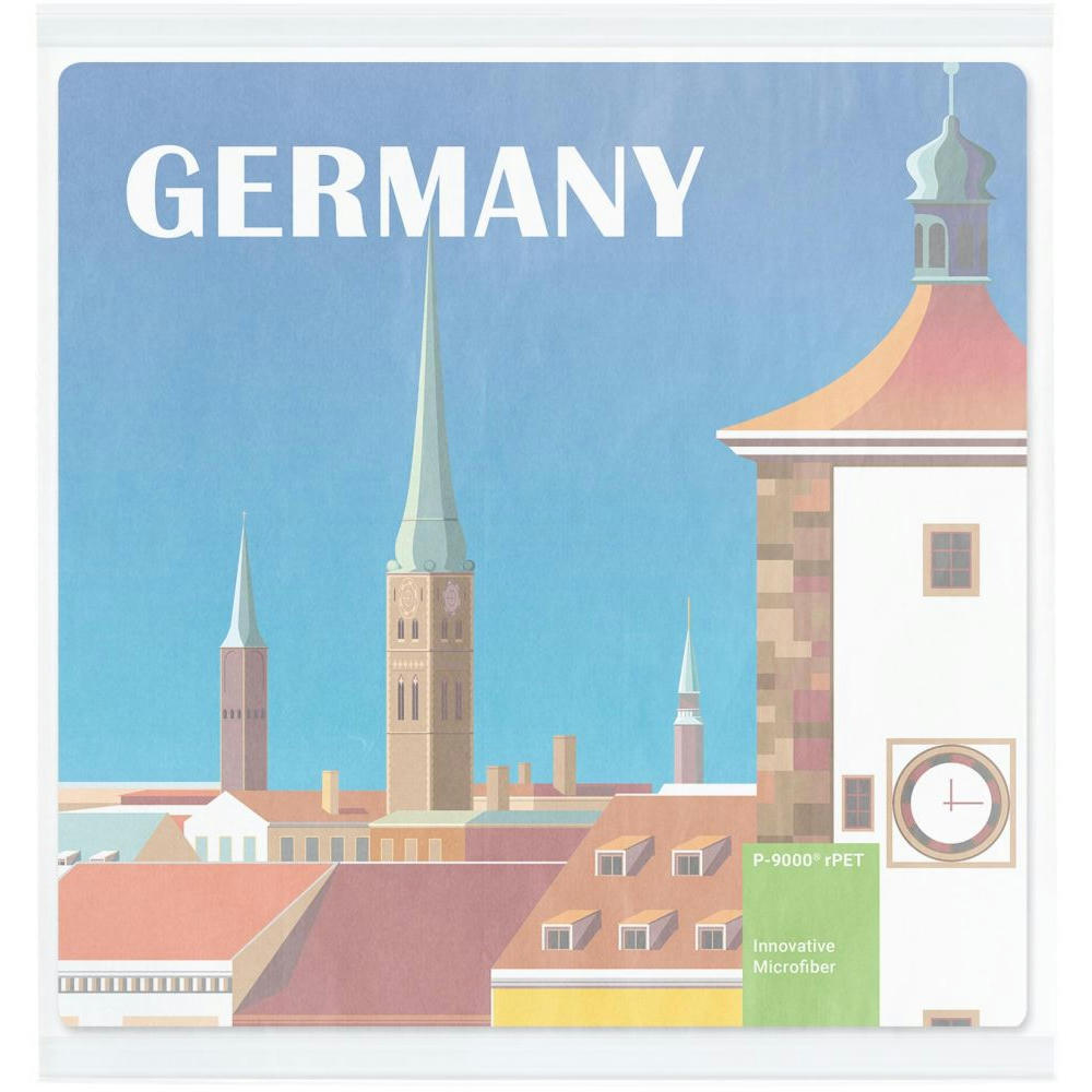 Product image POLYCLEAN rPET Displaytuch 20x20 cm im Pergaminbeutel, All-Inclusive-Paket Werbeartikel