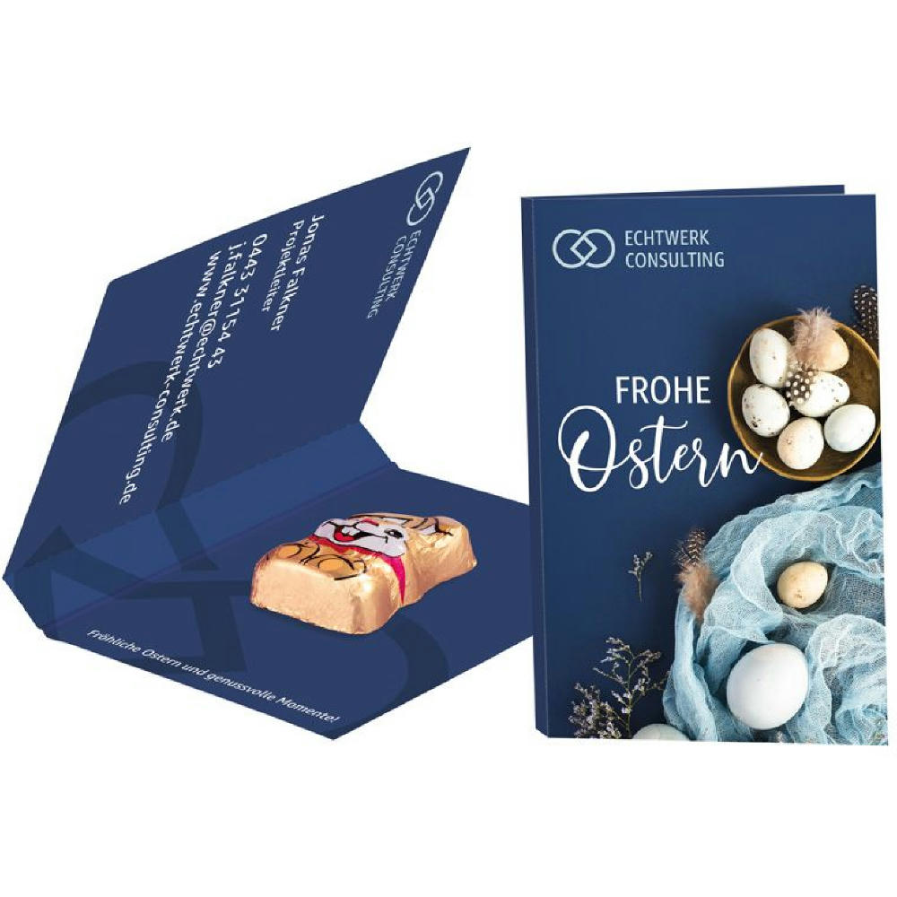 Werbekarte Visitenkartenformat Ostern Werbeartikel