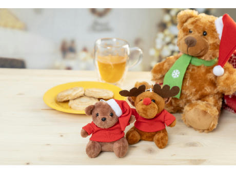 Plüsch-Weihnachtsrentier-Schlüsselanhänger Julren bedrucken