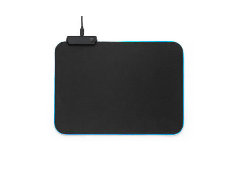 THORNE MOUSEPAD RGB. Gaming-Mauspad mit RGB-LED-Leuchten aus Polyester Werbeartikel