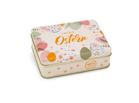 Geschenkartikel / Präsentartikel: Frohe Ostern - Pralinendose mit 125 g Werbeartikel