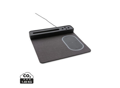 Air Mousepad mit 5W Wireless Charger und USB Werbeartikel