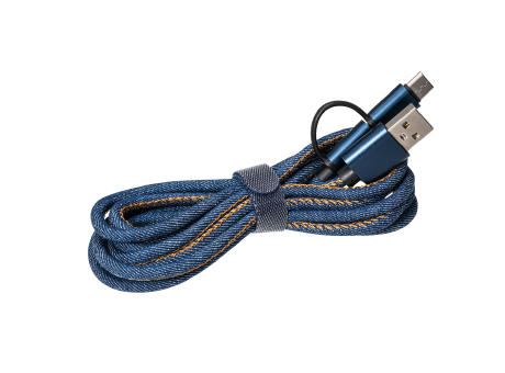 3-in-1 Ladekabel REEVES-DENIM bedrucken