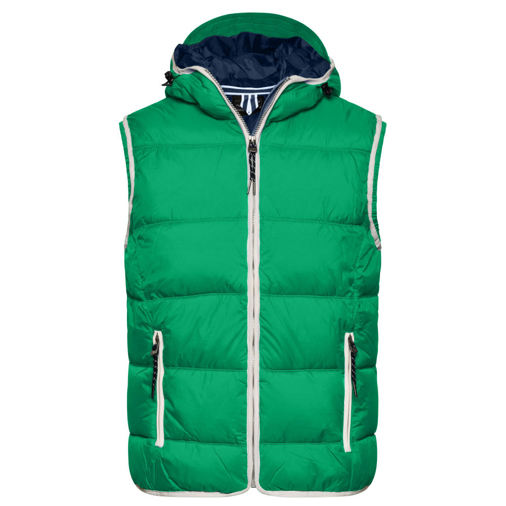 Men's Maritime Vest - Modische Steppweste mit angeschnittener Kapuze Werbeartikel