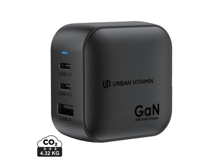 Urban Vitamin Santa Cruz 70W GAN-Ladegerät aus RCS rec. PC Werbeartikel
