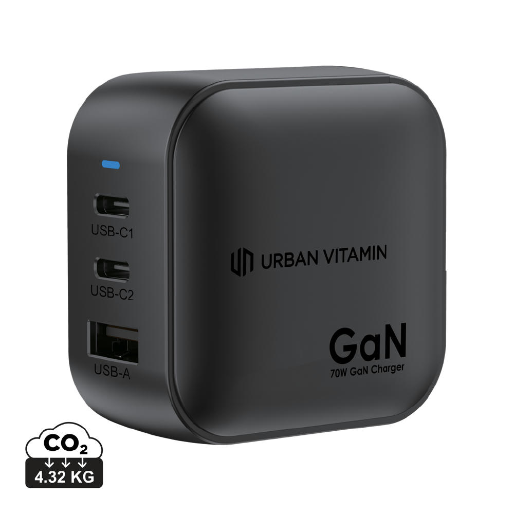 Product image Urban Vitamin Santa Cruz 70W GAN-Ladegerät aus RCS rec. PC Werbeartikel