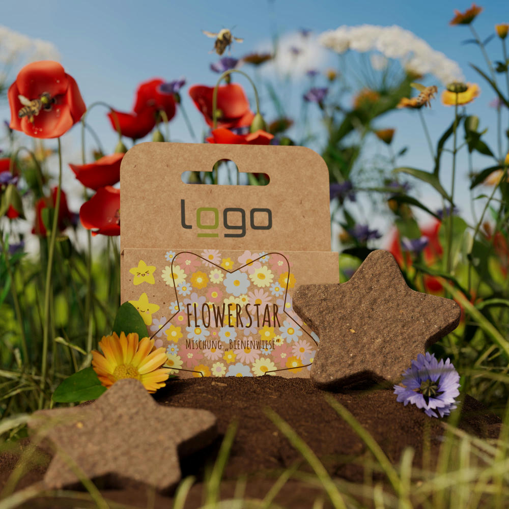 Flowerstar "Bienenwiese" - torffrei Werbeartikel