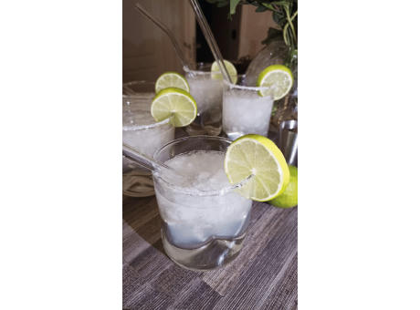 Glas-Strohhalm Set DRINK TOGETHER Werbeartikel