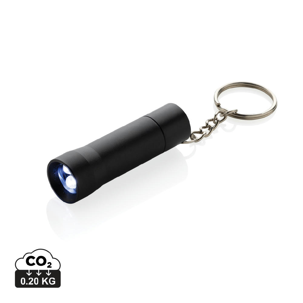 Product image Flash Schlüsselanhänger-Taschenlampe aus RCS rec. Aluminium Werbeartikel