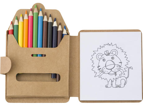 Mal-Set aus Karton Marlon Werbeartikel