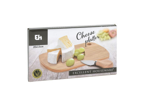Bamboo Cheese Platter 2-pcs Werbeartikel