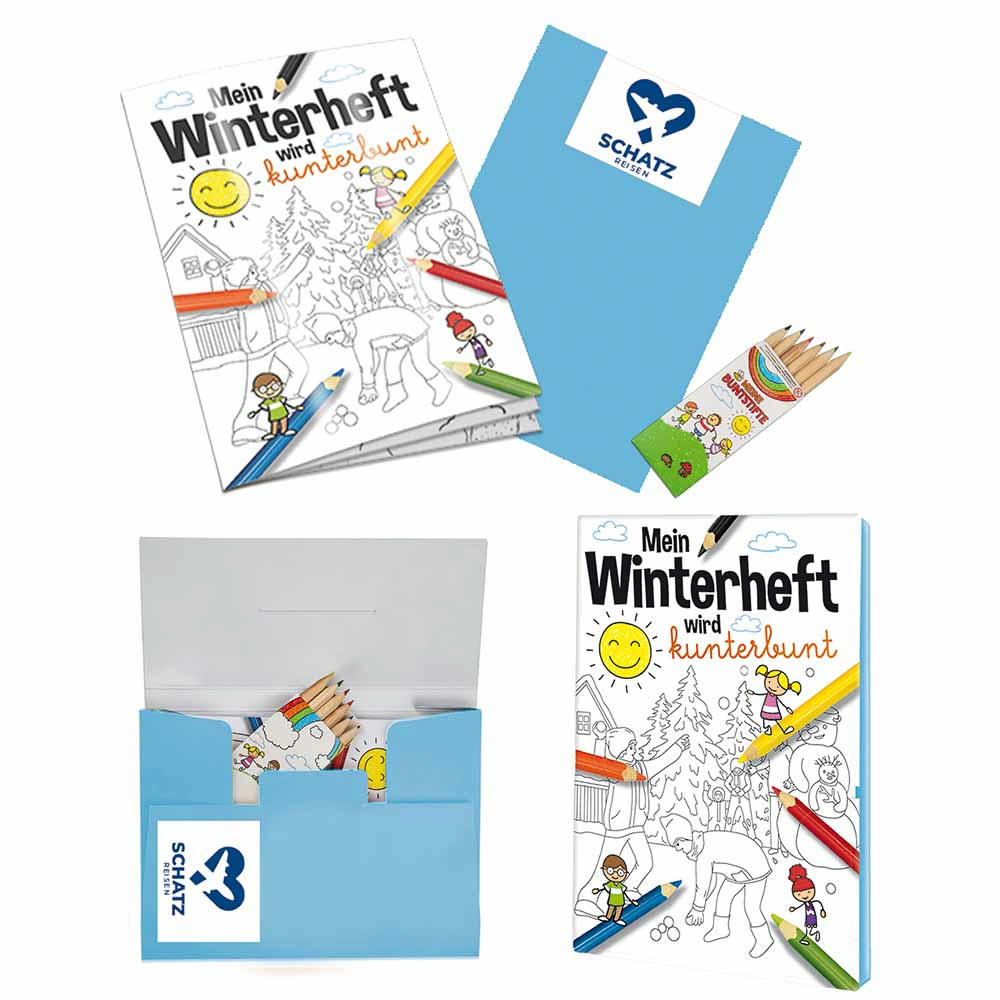 Product image Malbuch / Mal-Set A6 - Winter - Malset neutral Werbeartikel