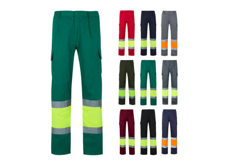 Product image VL POSEIDON. Zweifarbige Twill-Hose mit mehreren Taschen (210 g/m²), aus Baumwolle (20%) und Polyester (80%) Werbeartikel