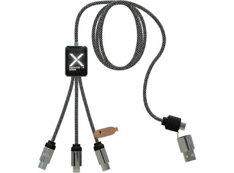 Product image SCX.design C33 60W Typ C Ladekabel mit doppeltem Leuchtlogo Werbeartikel