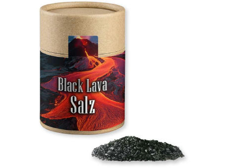 Product image Gewürzmischung Black Lava Salz, ca. 135g, Kraftpapierdose Midi Werbeartikel