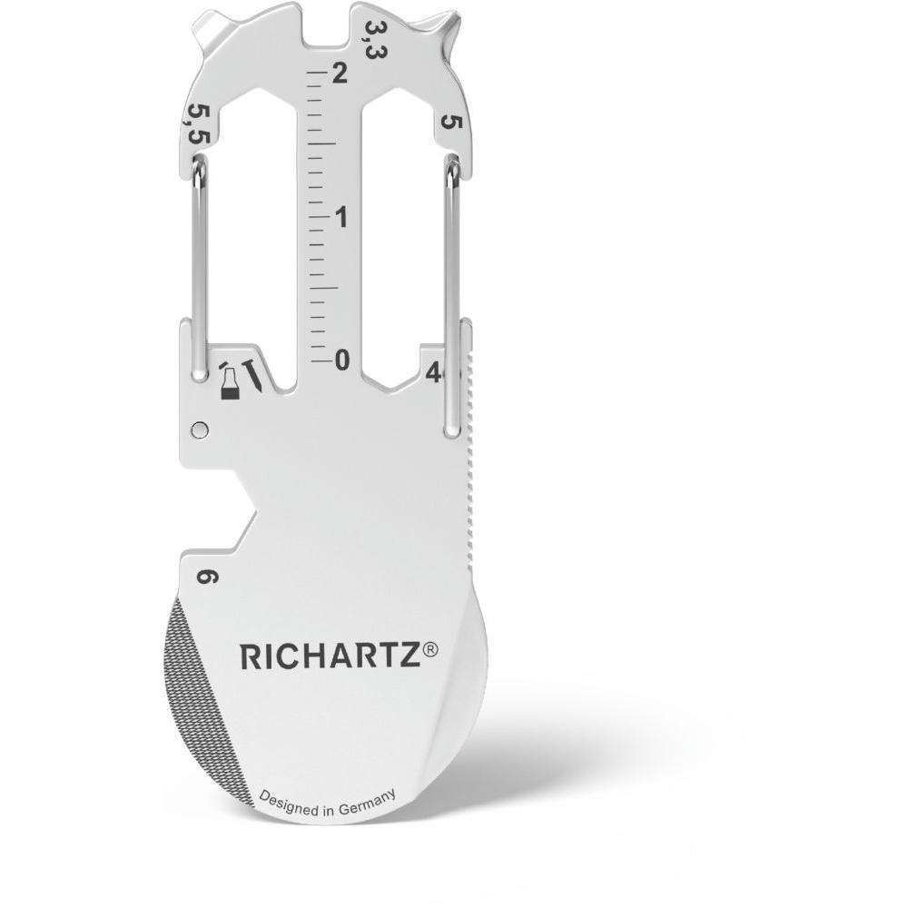 RICHARTZ KEY ORGANIZER modern-2: Schlüsselorganizer mit zwei Karabinern, Lineal und Flaschenöffner – Werbeartikel mit Logo